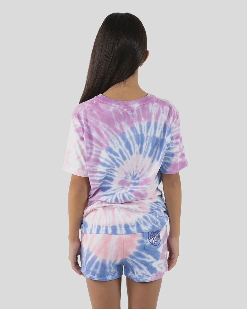 SANTA CRUZ GIRLS OPUS DOT FRONT S/S TEE - PURPLE TIE DYE