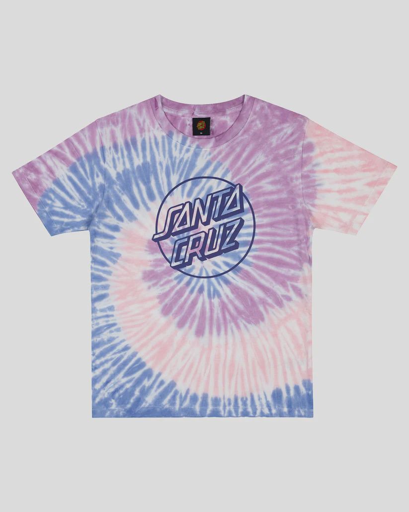 SANTA CRUZ GIRLS OPUS DOT FRONT S/S TEE - PURPLE TIE DYE