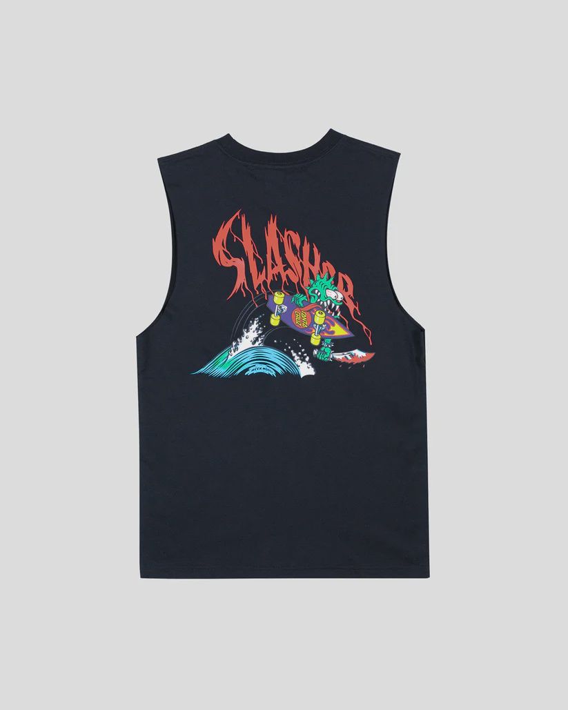 SANTA CRUZ BOYS SC MEEK SLASHER MUSCLE - BLACK
