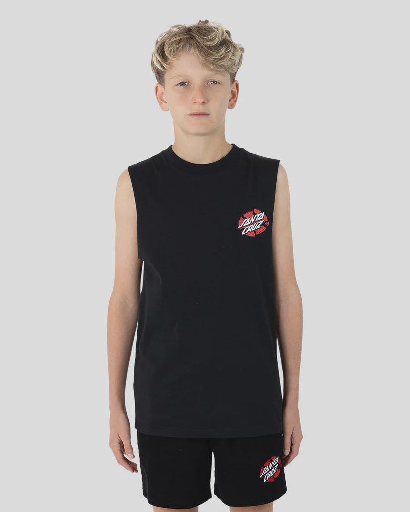 SANTA CRUZ BOYS SC MEEK SLASHER MUSCLE - BLACK