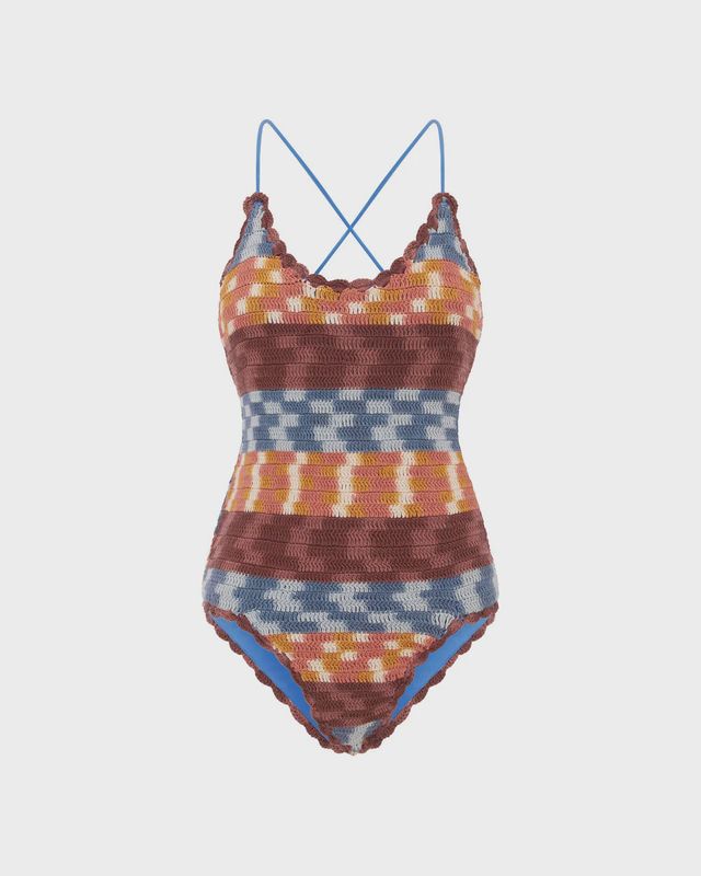 ITS NOW COOL THE CROCHET ONE PIECE- AZUL