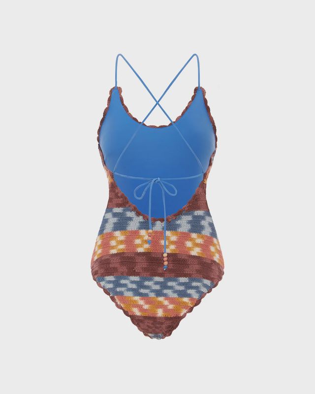 ITS NOW COOL THE CROCHET ONE PIECE- AZUL