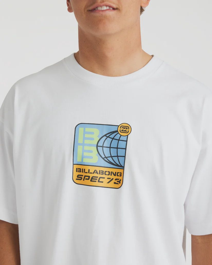 BILLABONG MENS SPEC 73 WORLD SS TEE - WHITE