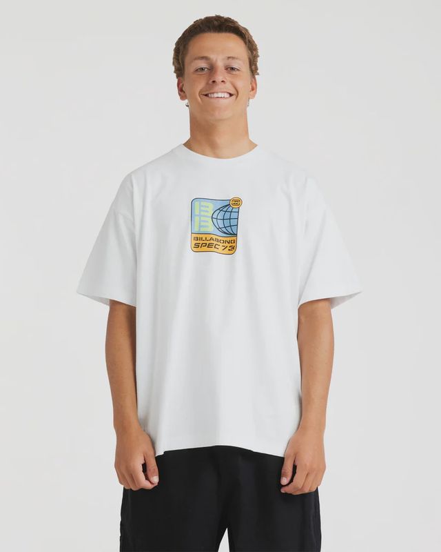 BILLABONG MENS SPEC 73 WORLD SS TEE - WHITE