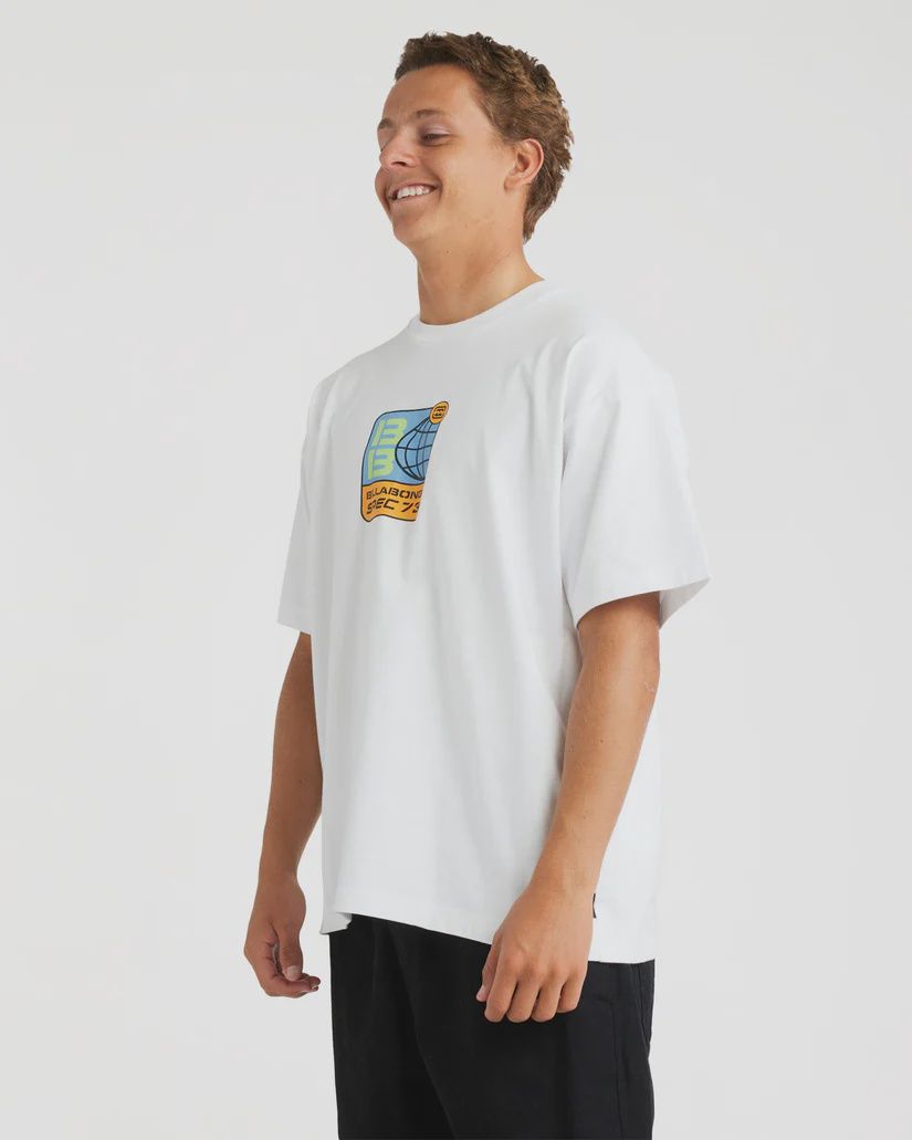 BILLABONG MENS SPEC 73 WORLD SS TEE - WHITE