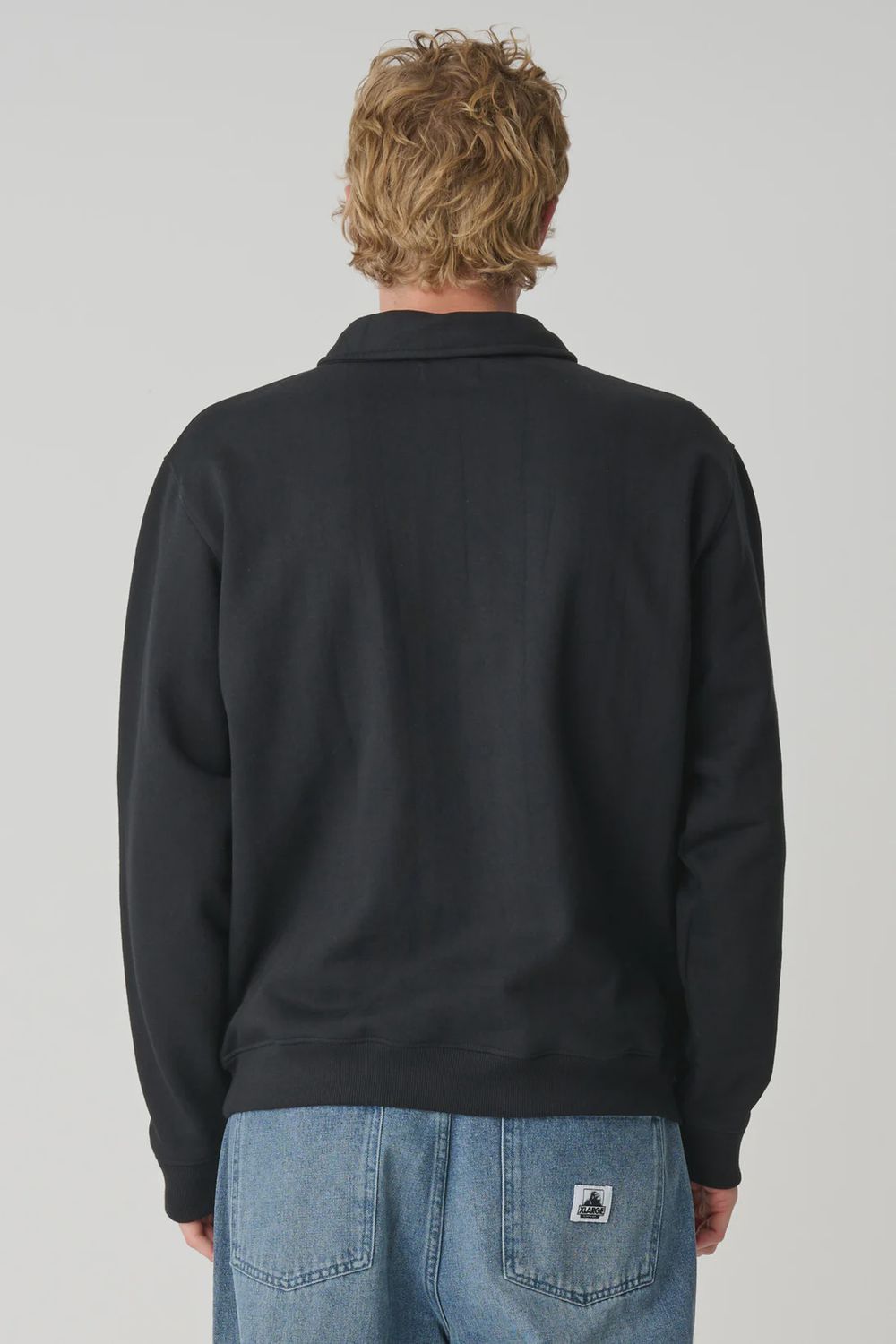 XLARGE MENS FUNKY QUARTER ZIP CREW - BLACK