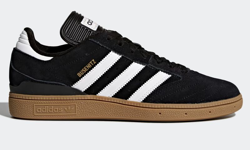 ADIDAS BUSENITZ SHOES - CORE BLACK / CLOUD WHITE / GOLD METALLIC