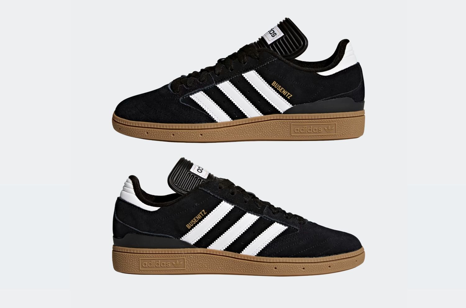 ADIDAS BUSENITZ SHOES - CORE BLACK / CLOUD WHITE / GOLD METALLIC