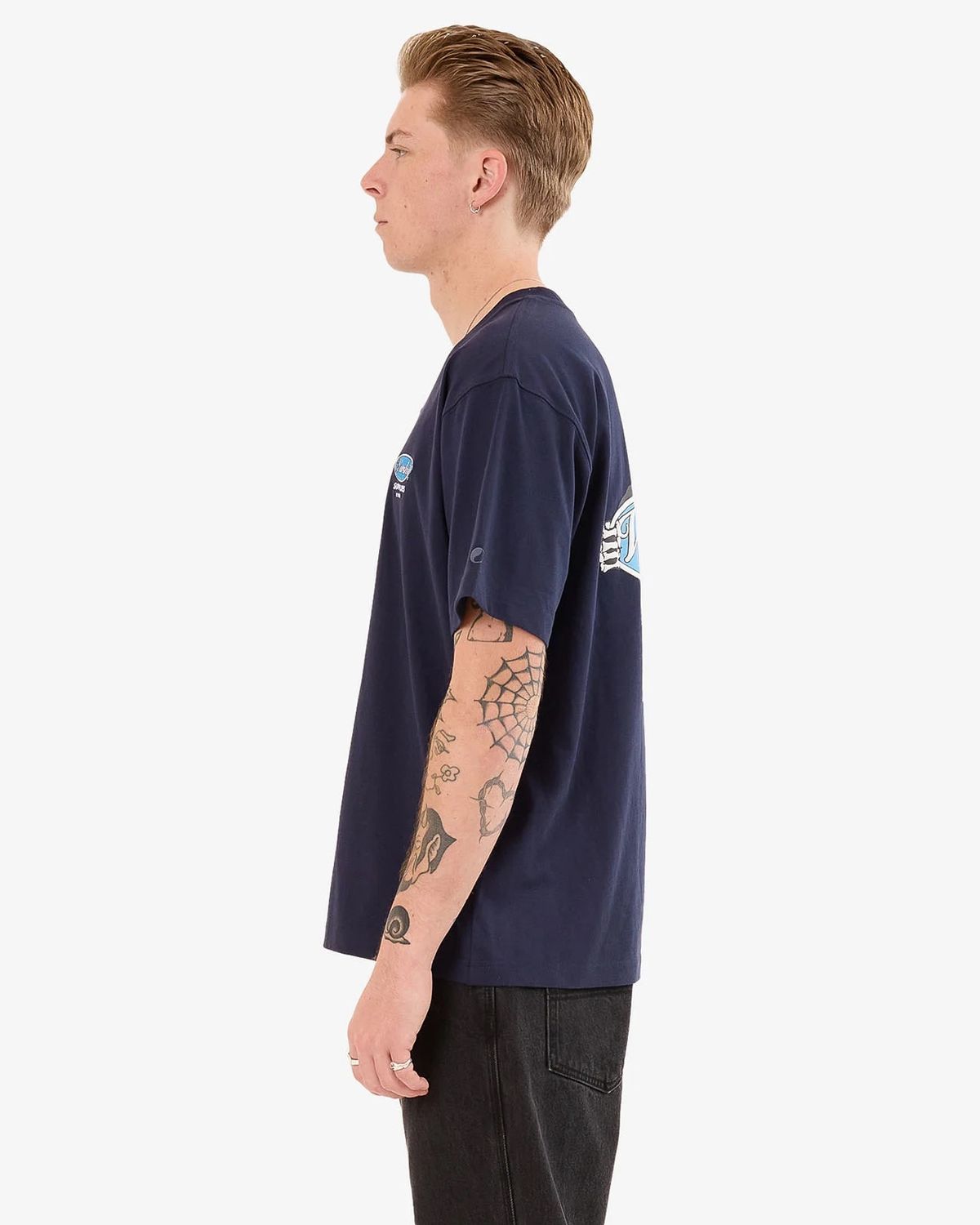 WORSHIP MENS OBSERVER SS TEE - PEACOAT