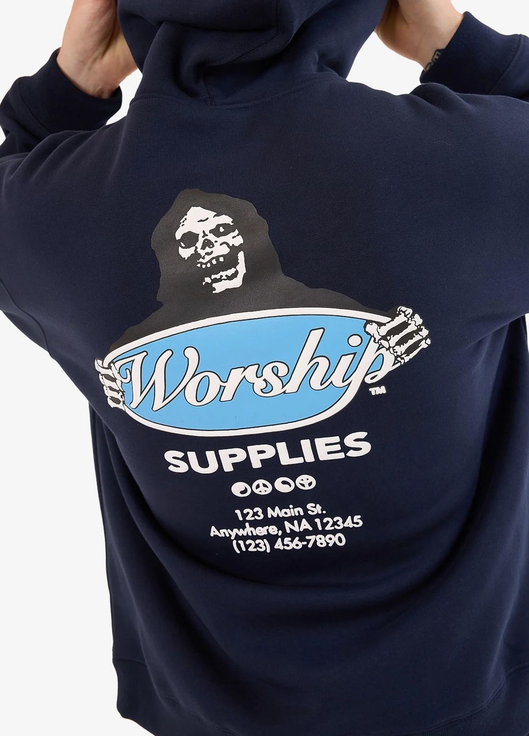 WORSHIP MENS OBSERVER HOODIE - PEACOAT