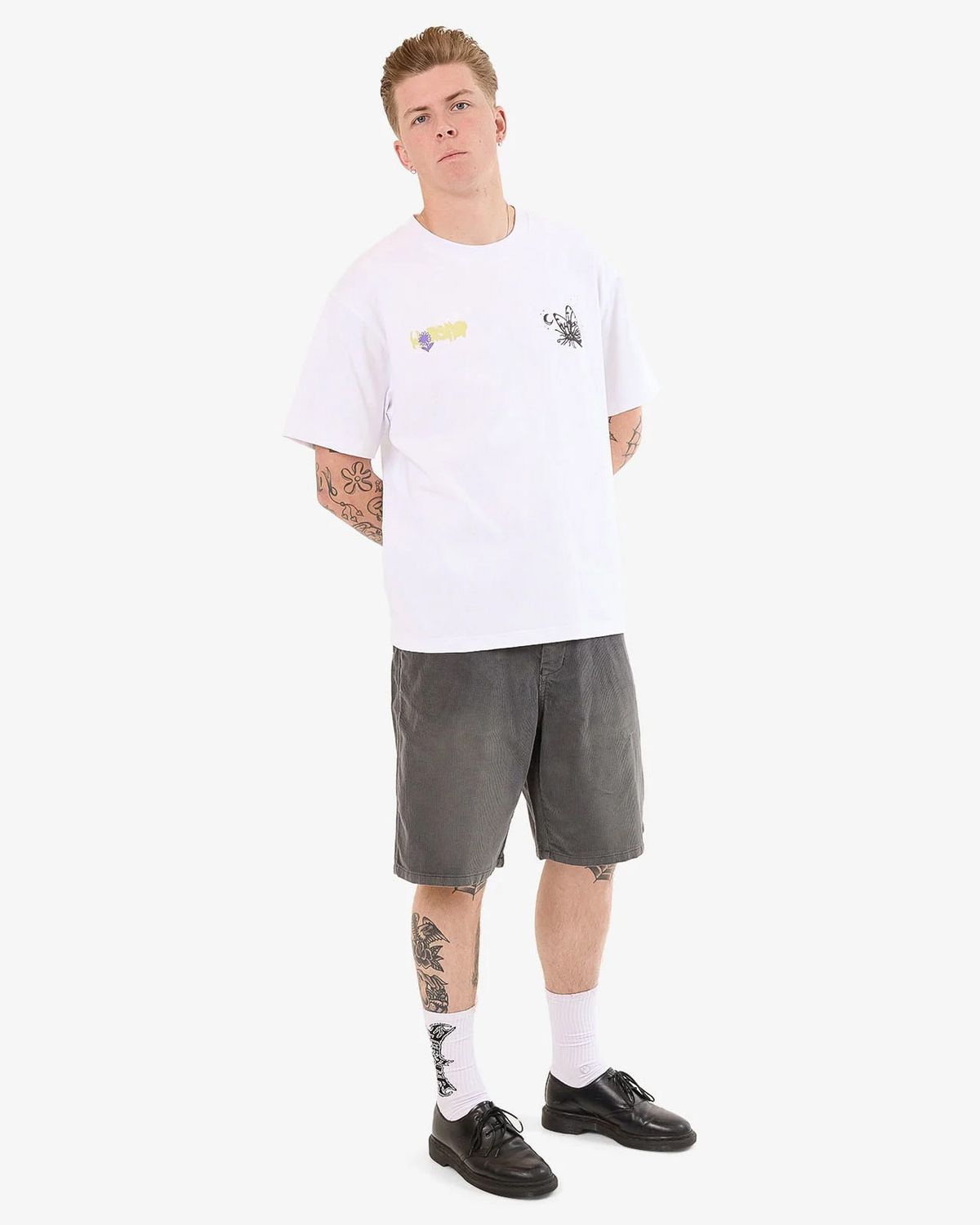 WORSHIP MENS NEVER ASSUME SS TEE - WHITE