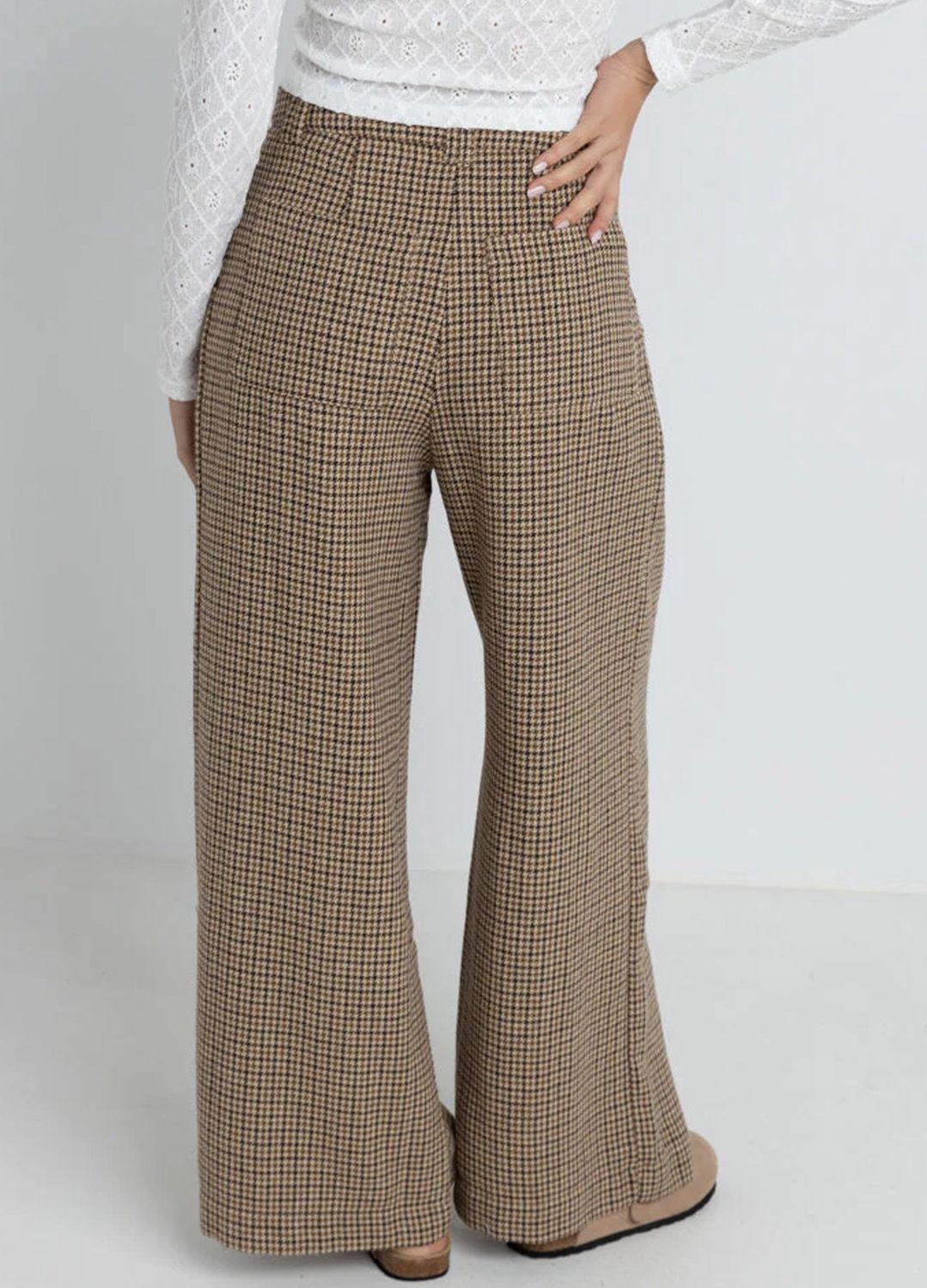 RHYTHM WOMENS MOLLIE CHECK PANT - CHOCOLATE