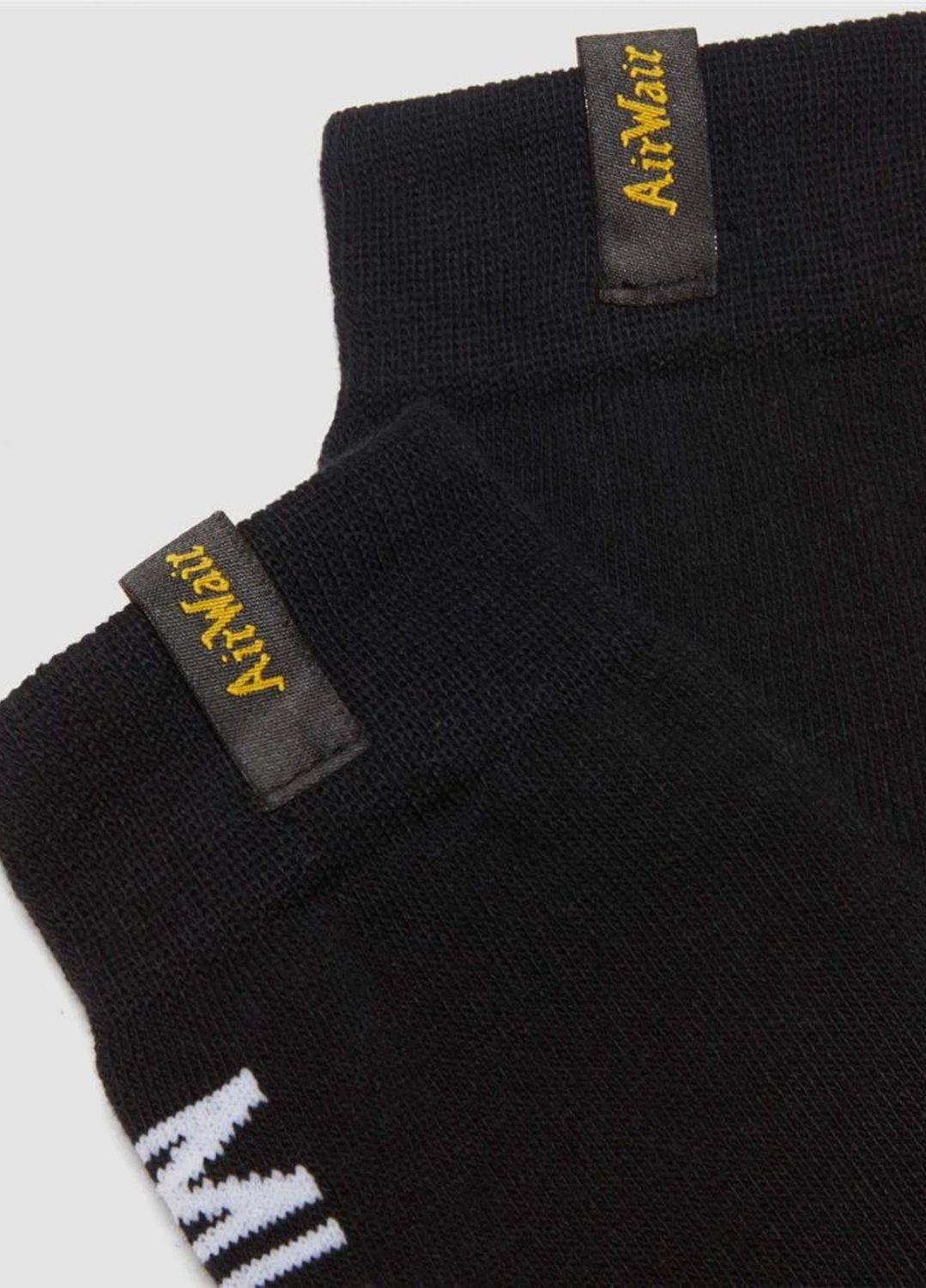 DR MARTENS LOGO SOCK ORGANIC COTTON BLEND- BLACK/ BLACK