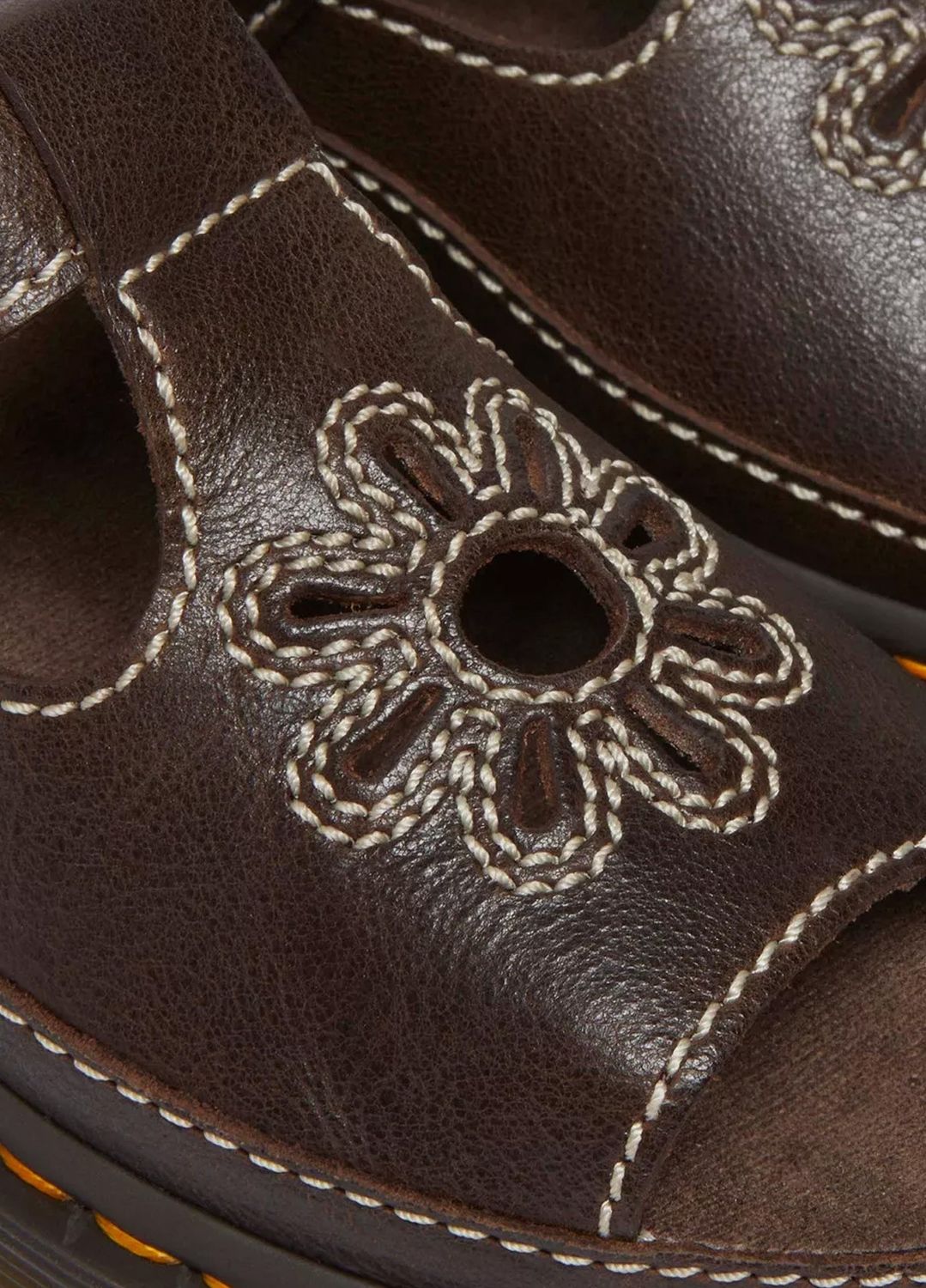 DR MARTENS DUNNET FLOWER STRAP SANDAL- KELP BROWN AR ROGUE