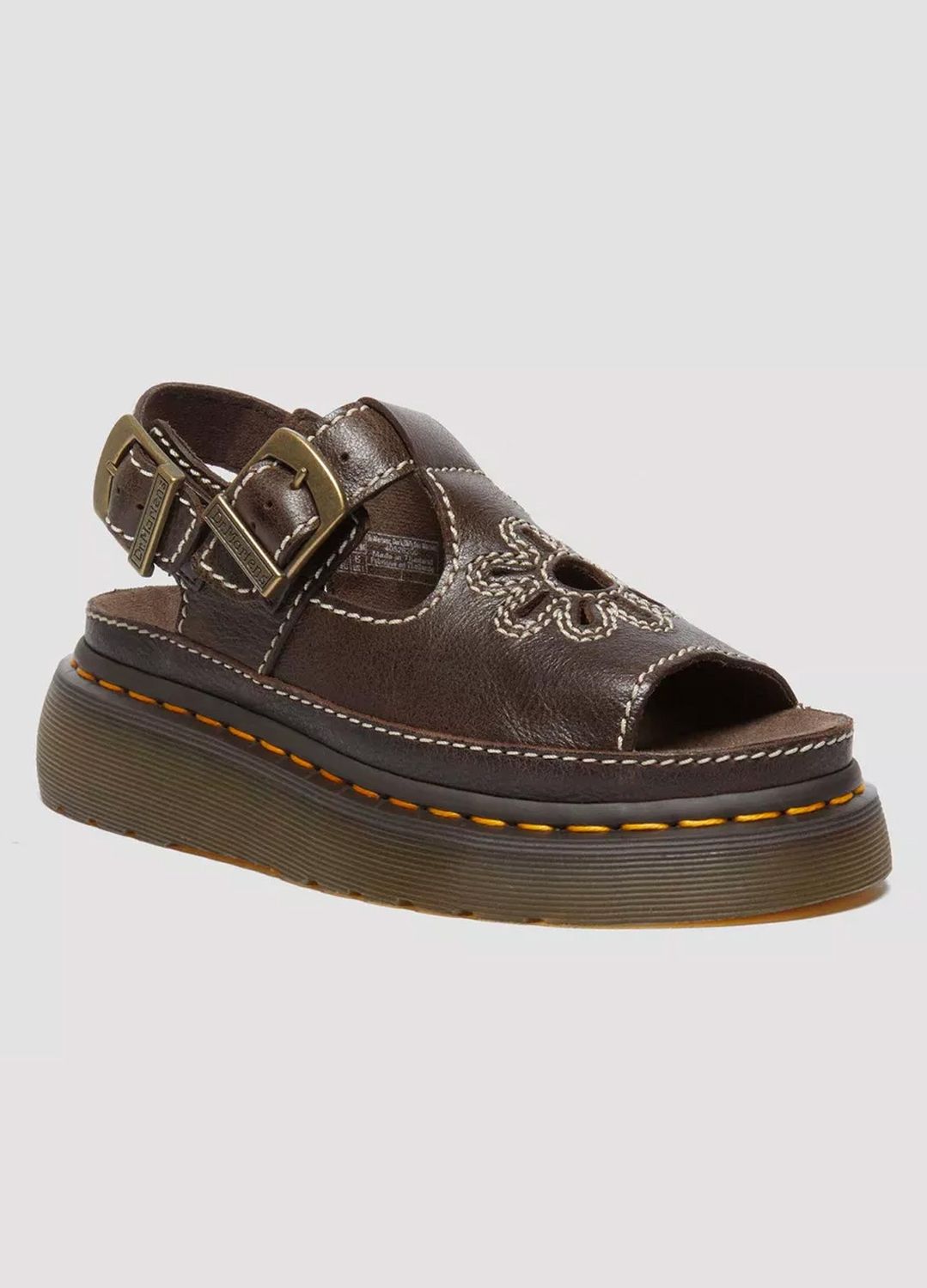 DR MARTENS DUNNET FLOWER STRAP SANDAL- KELP BROWN AR ROGUE