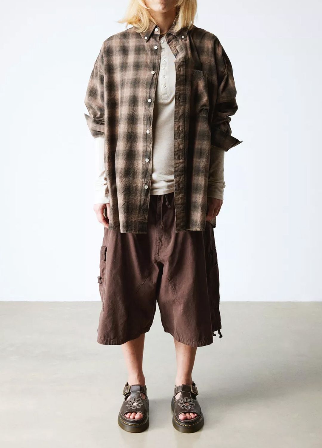 DR MARTENS DUNNET FLOWER STRAP SANDAL- KELP BROWN AR ROGUE