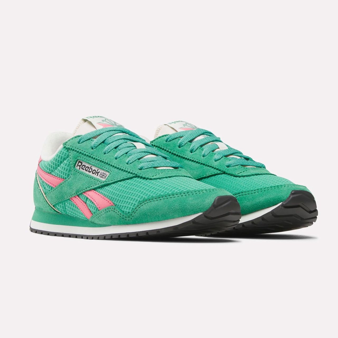 REEBOK WOMENS CLASSIC AZ SHOE - GREEN / GREEN / PASSION PINK