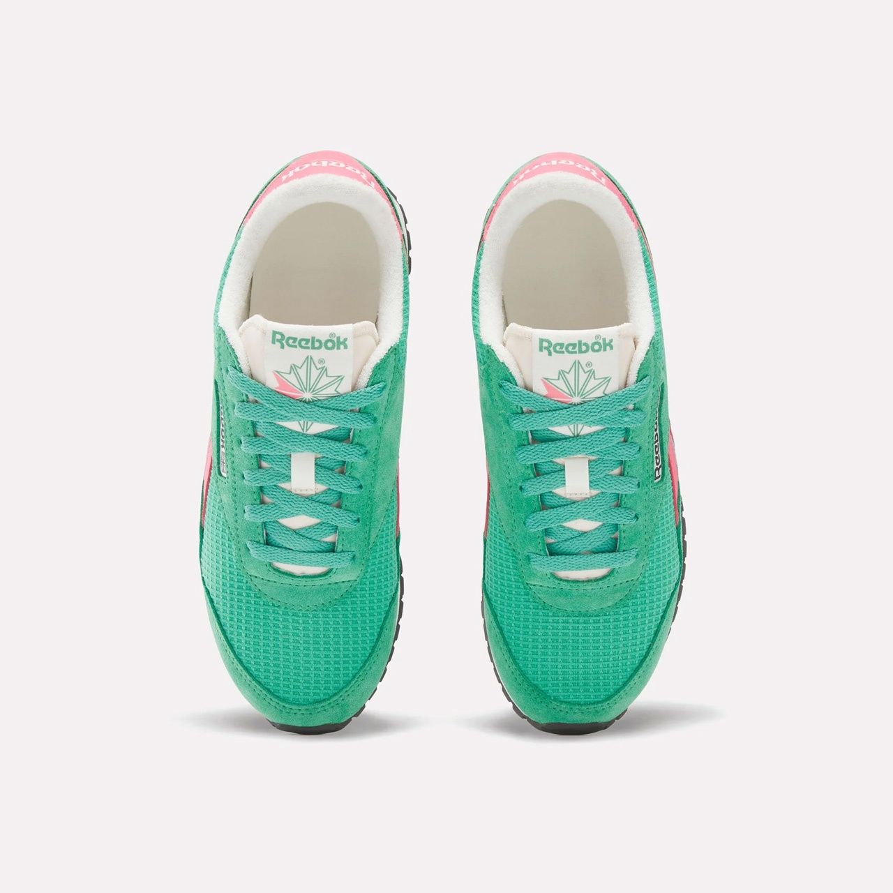 REEBOK WOMENS CLASSIC AZ SHOE - GREEN / GREEN / PASSION PINK