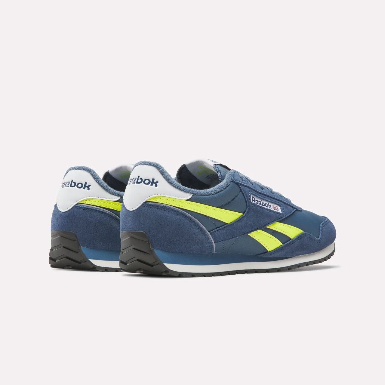 REEBOK UNISEX CLASSIC AZ SHOE - SHADOW / BATIK BLUE / ACID YELLOW