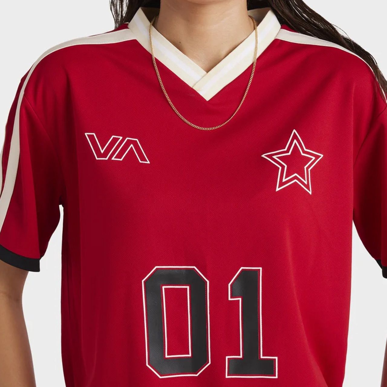 RVCA WOMENS SPORT STAR SS TEE - CHERRY