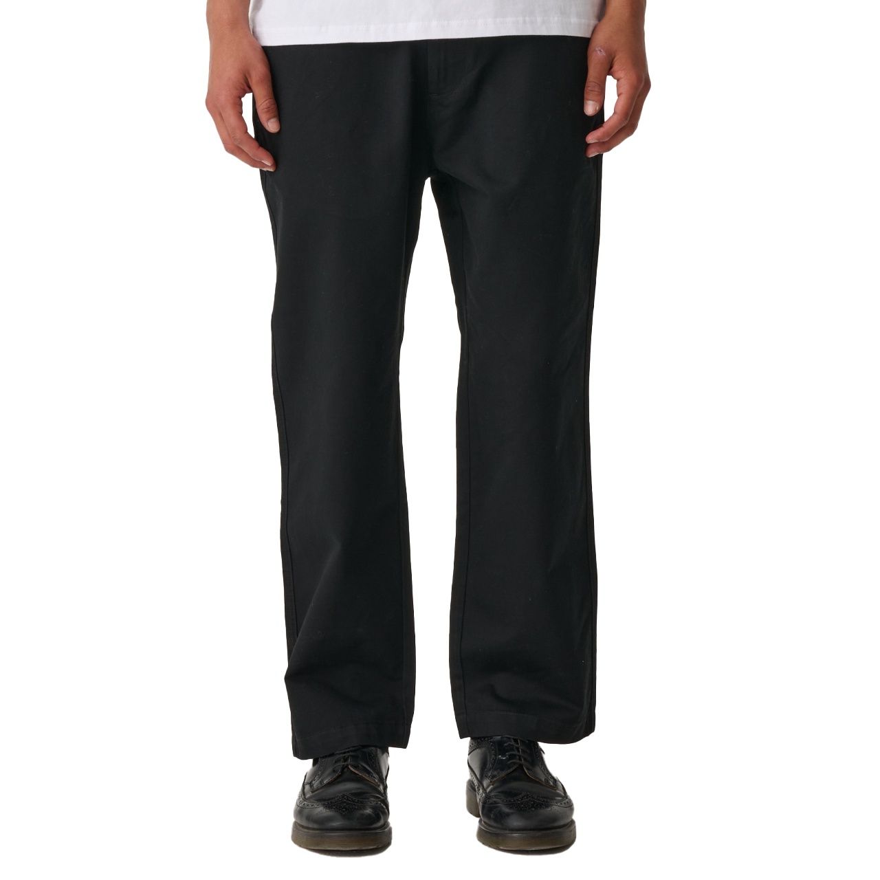 S-DOUBLE MENS CHINO PANT TWILL - BLACK