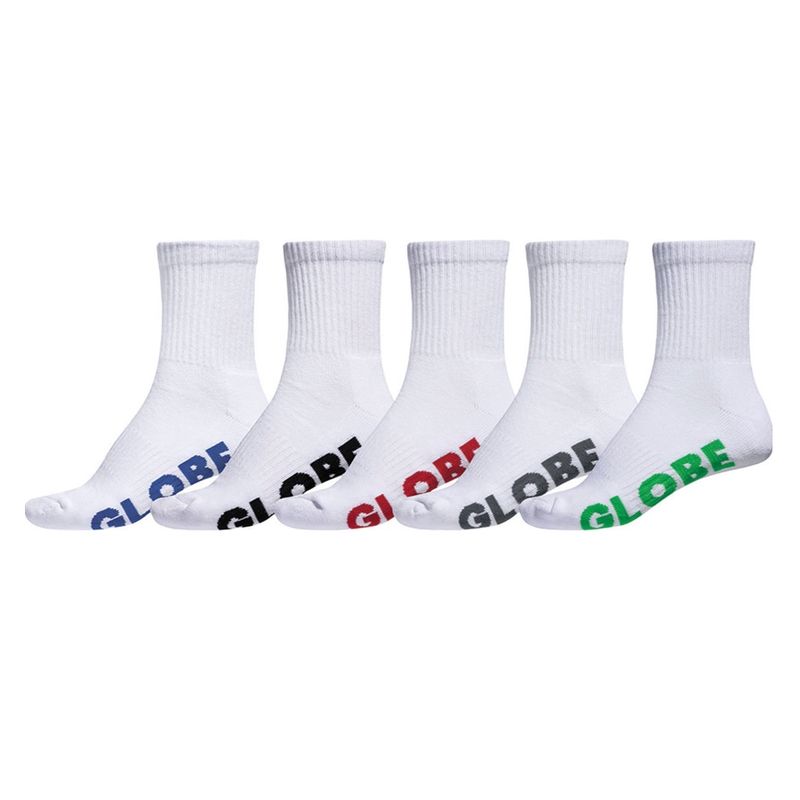 GLOBE YOUTH STEALTH CREW SOCK -  5 PACK