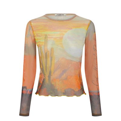 ITS NOW COOL WOMENS THE MESH LS CROP TOP - NOBODY'S DARLIN