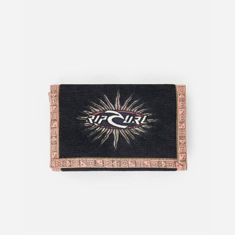 RIPCURL MENS ARCHIVE CORD SURF WALLET - WASHED  BLACK