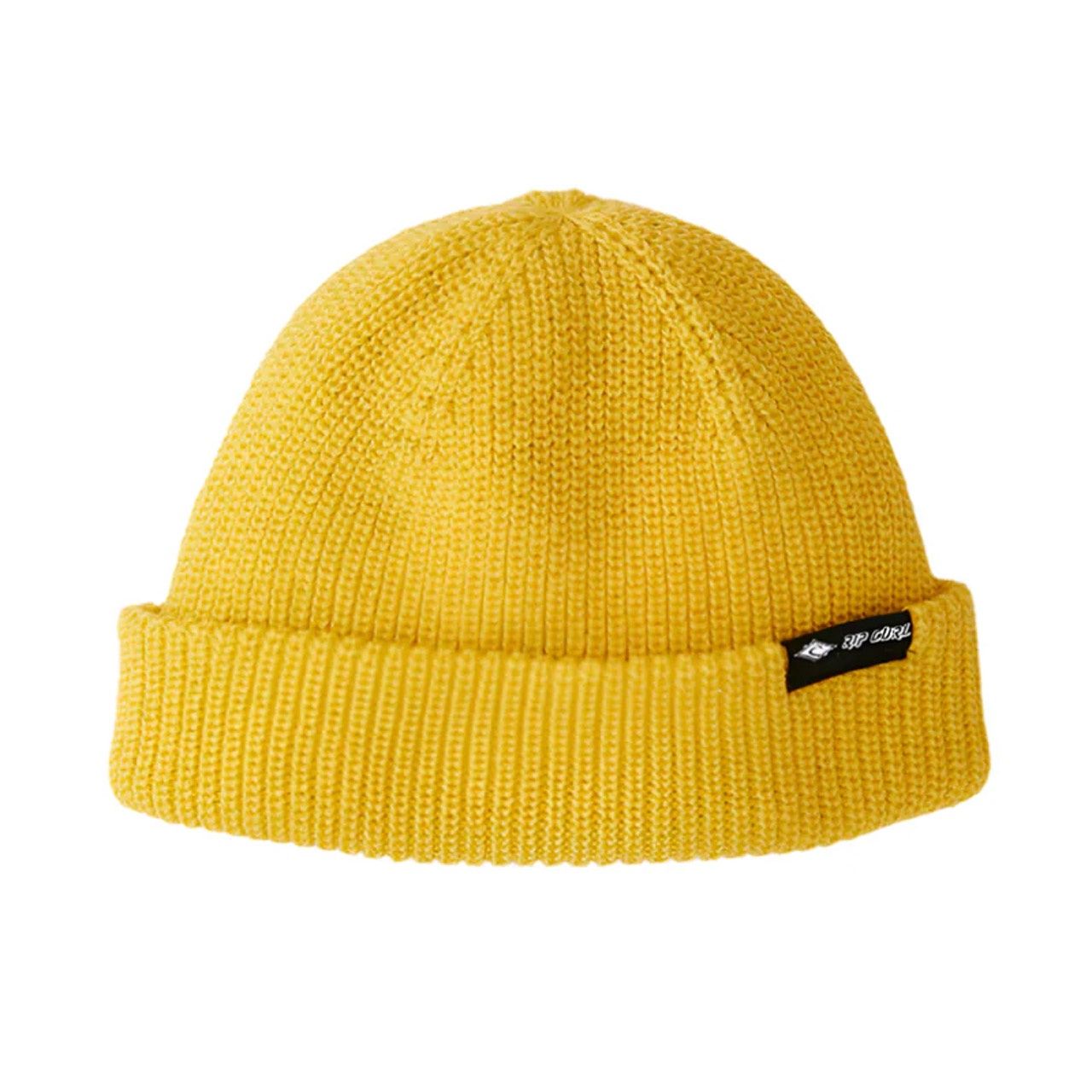 RIPCURL MENS FADE OUT ICON SHALLOW BEANIE - DARK YELLOW