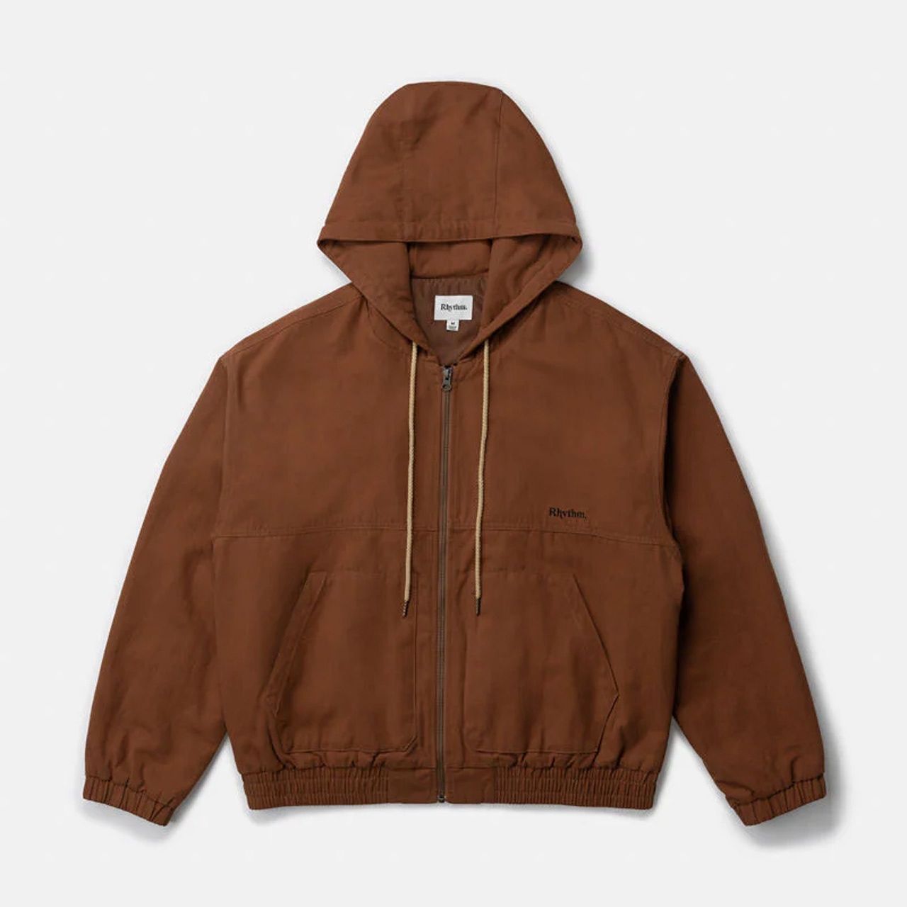 RHYTHM MENS HOODED WORK JACKET - VINTAGE BROWN