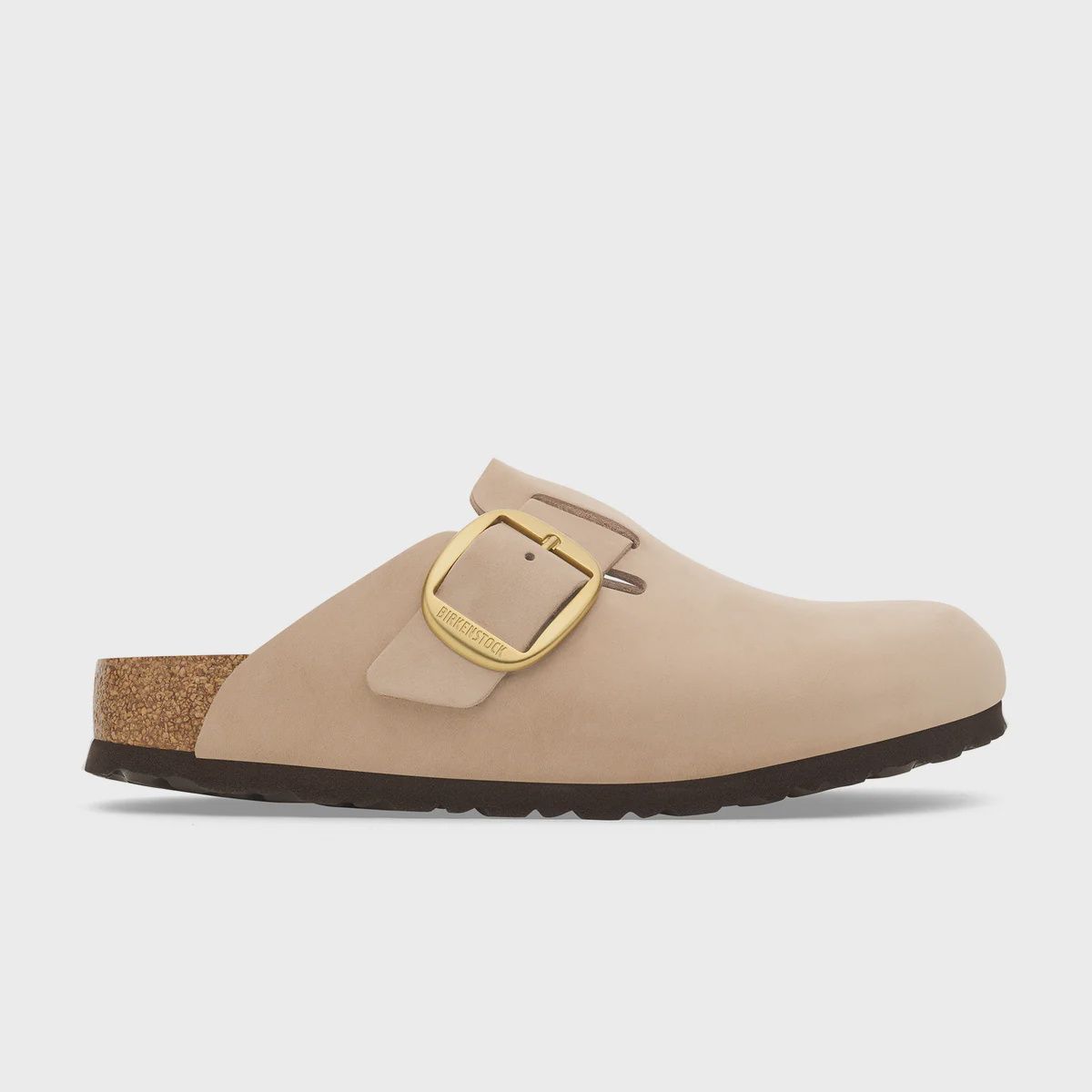 BIRKENSTOCK UNISEX BOSTON BIG BUCKLE NUBUCK LEATHER REGULAR - SANDCASTLE