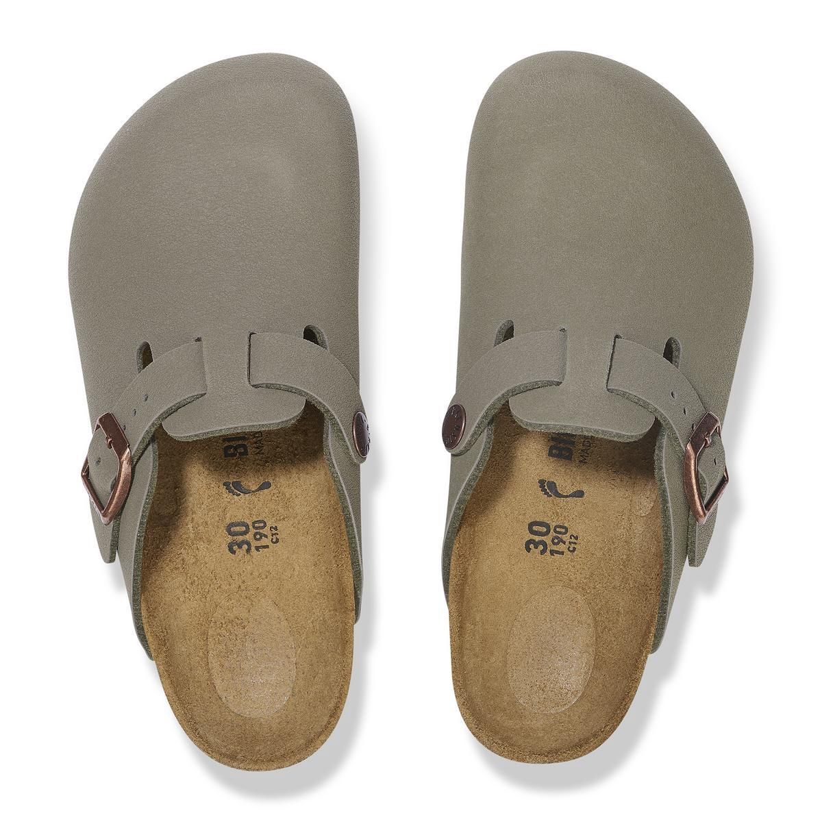 BIRKENSTOCK KIDS BOSTON BIRKIBUC NARROW - STONE