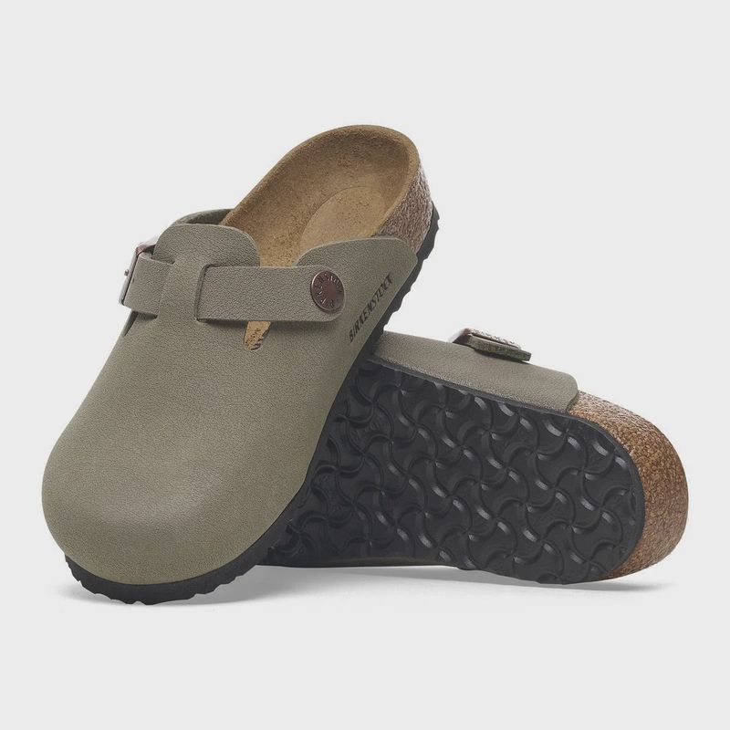 BIRKENSTOCK KIDS BOSTON BIRKIBUC NARROW - STONE