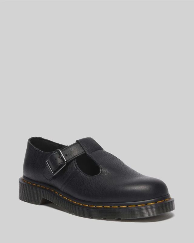 DR MARTENS POLLEY T-BAR SHOE - BLACK AMBASSADOR