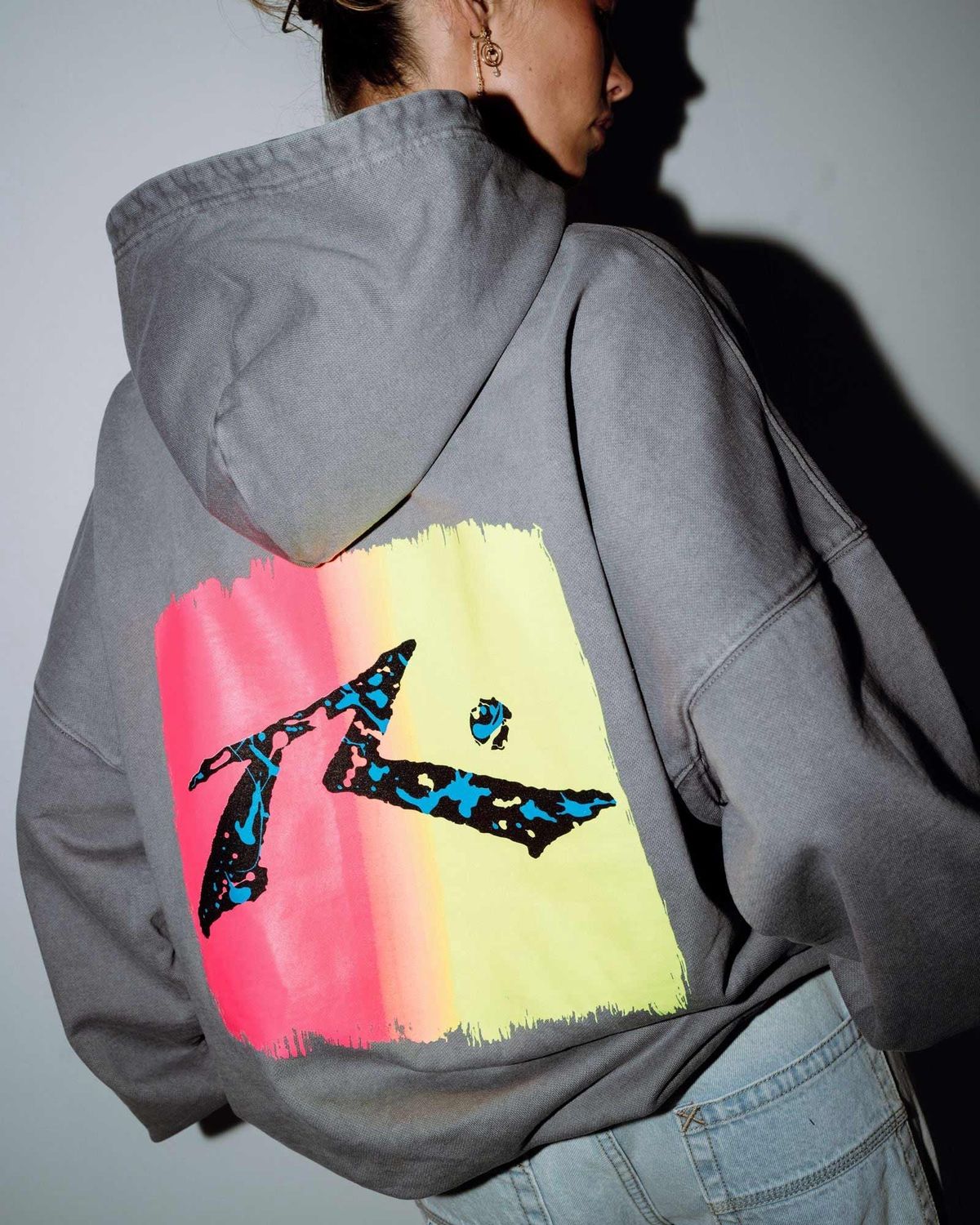 RUSTY MENS HERITAGE HOODIE - WASHED GREY