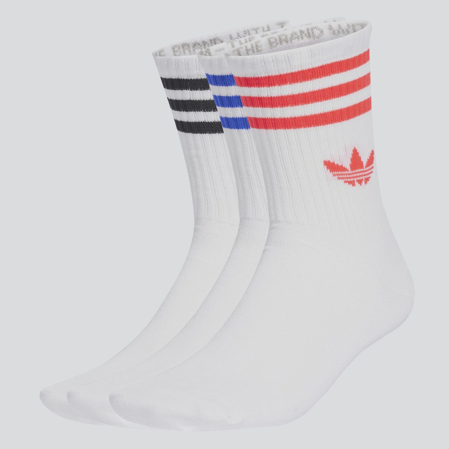 ADIDAS UNISEX 3S CREW SOCK - 3 PACK - WHITE