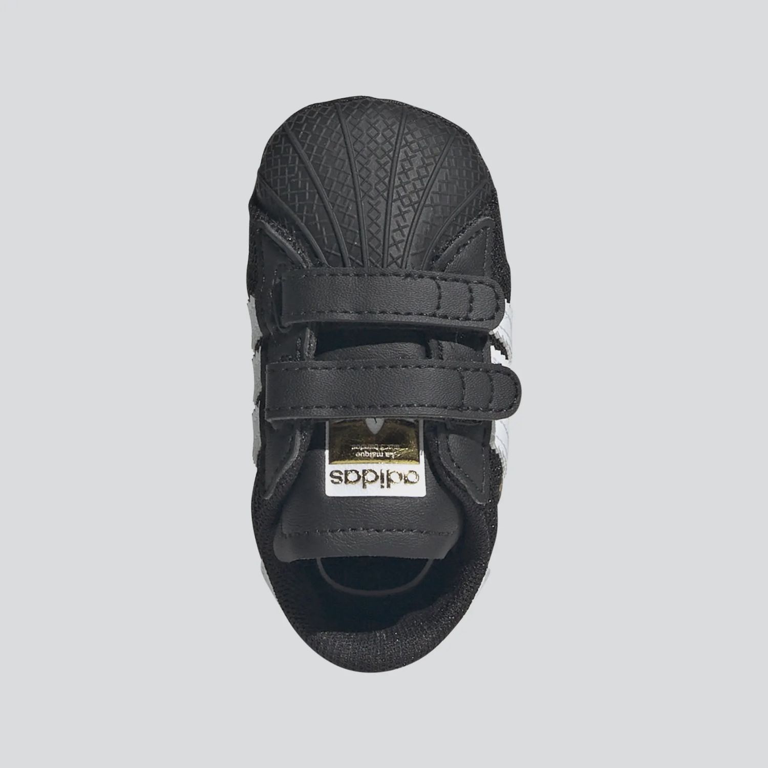 ADIDAS KIDS SUPERSTAR CRIB SHOE - BLACK