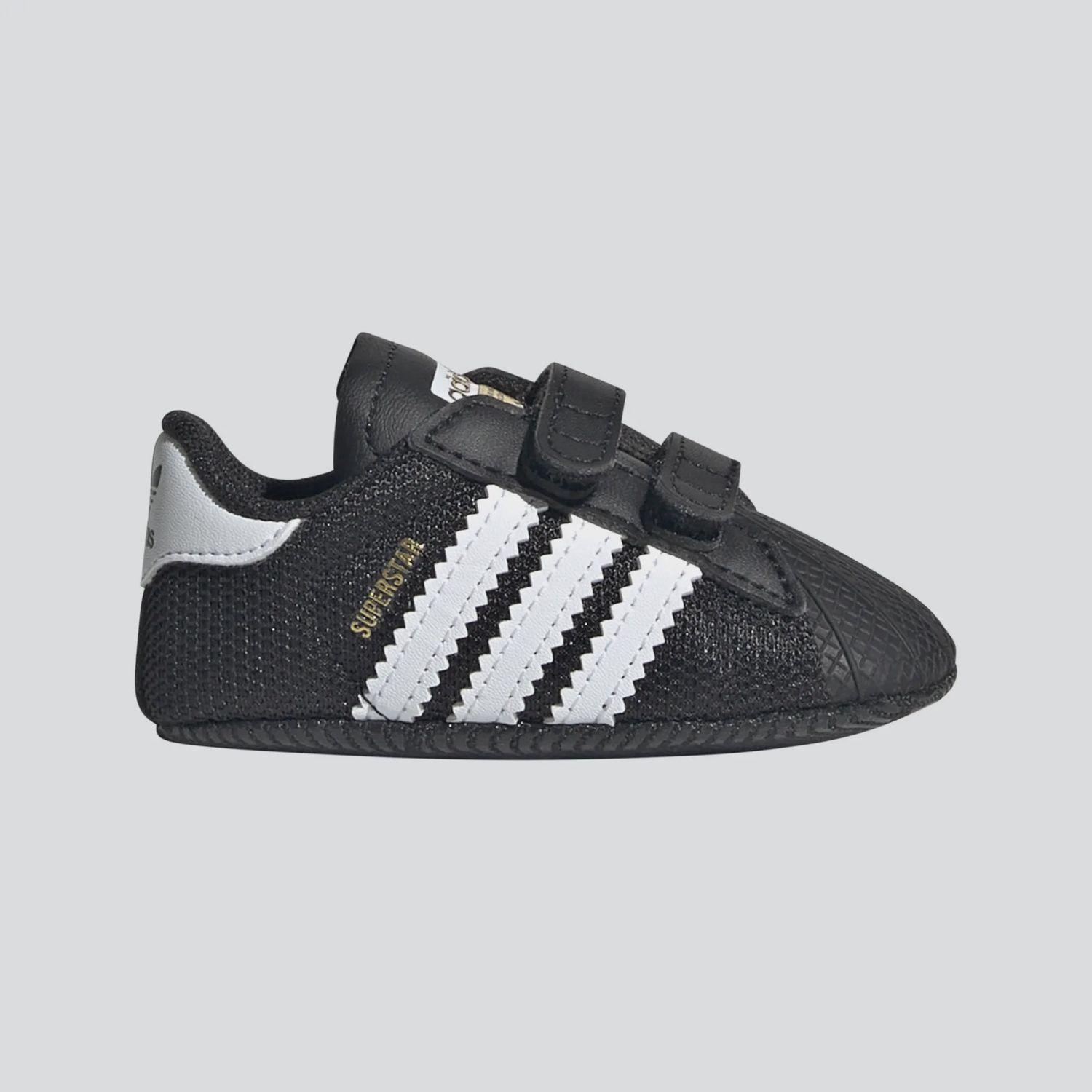 ADIDAS KIDS SUPERSTAR CRIB SHOE - BLACK