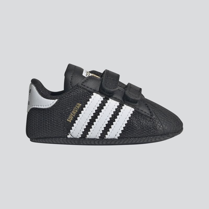 ADIDAS KIDS SUPERSTAR CRIB SHOE - BLACK