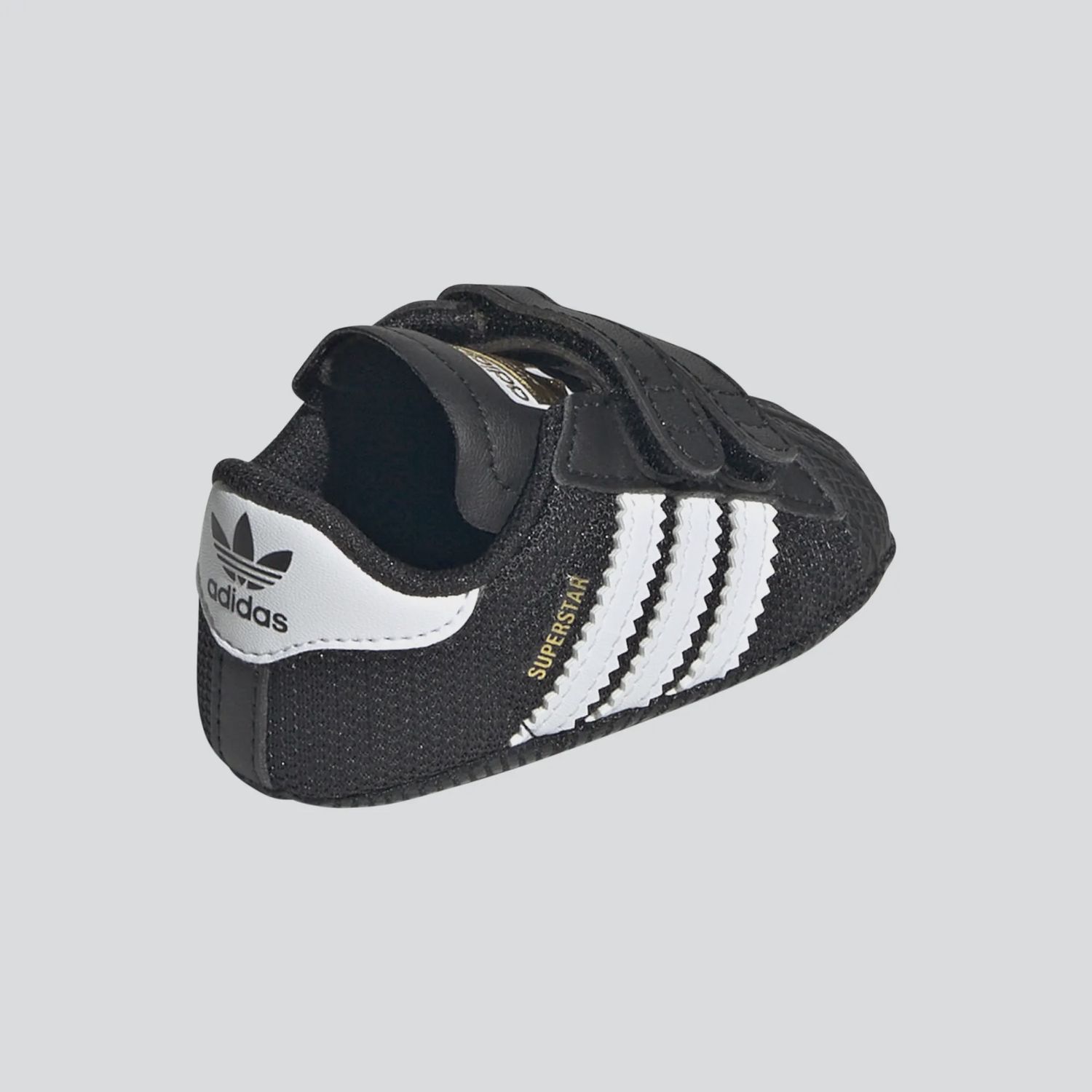 ADIDAS KIDS SUPERSTAR CRIB SHOE - BLACK