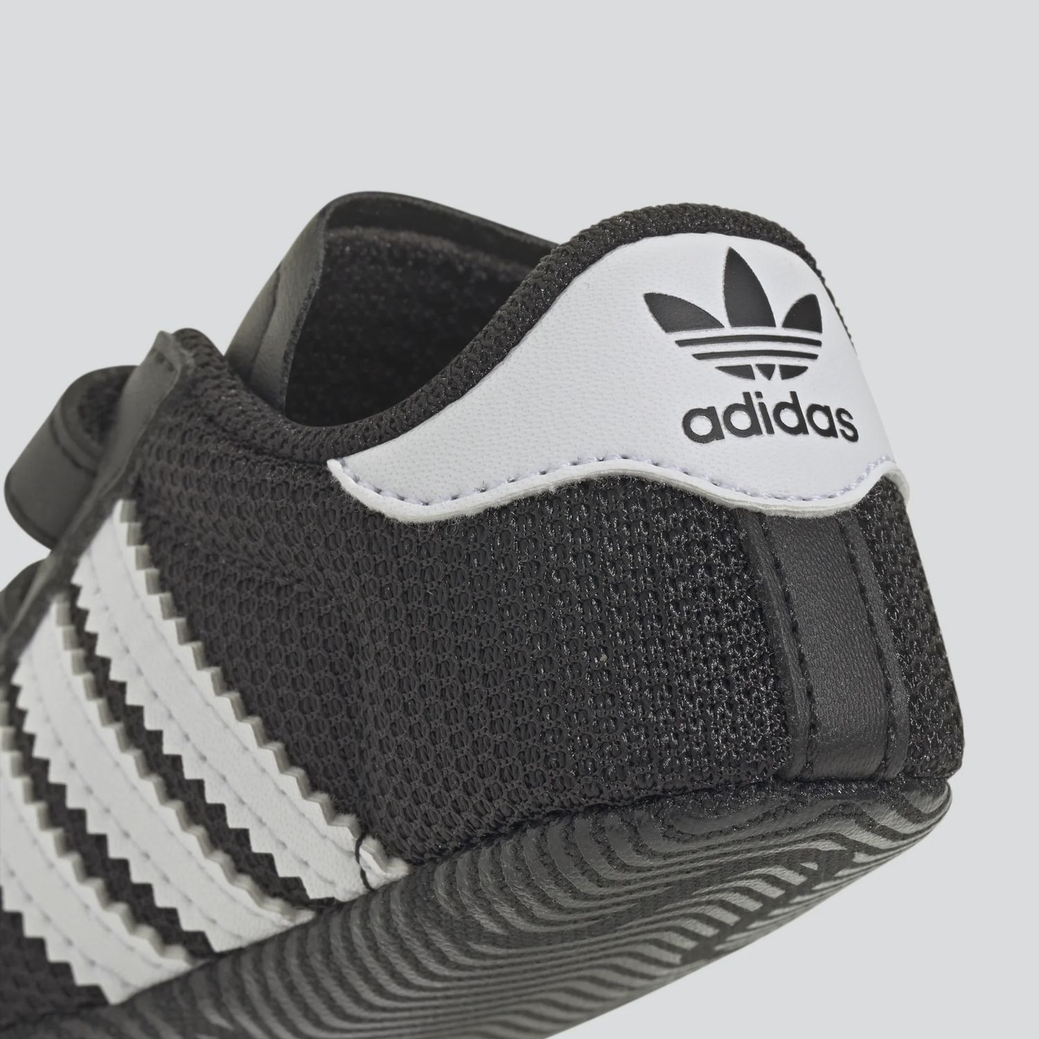 ADIDAS KIDS SUPERSTAR CRIB SHOE - BLACK