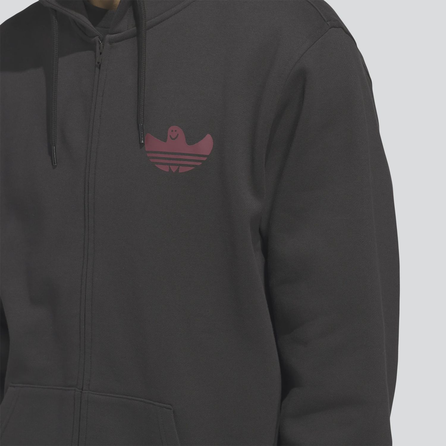 ADIDAS MENS SHMOO GRAPHIC HOODIE - BLACK / SHADOW RED