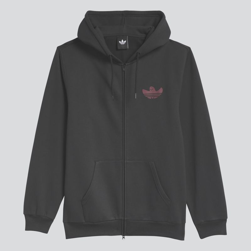 ADIDAS MENS SHMOO GRAPHIC HOODIE - BLACK / SHADOW RED