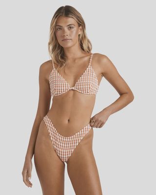 BILLABONG WOMENS WAVE CHECK REESE UNDERWIRE BIKINI TOP