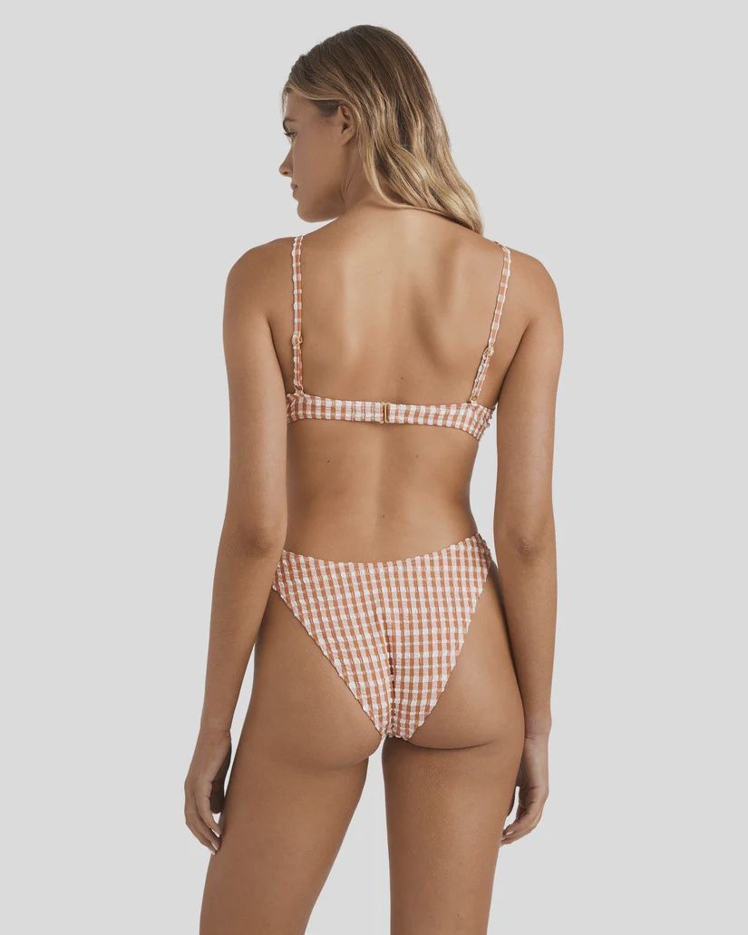 BILLABONG WOMENS WAVE CHECK REESE UNDERWIRE BIKINI TOP