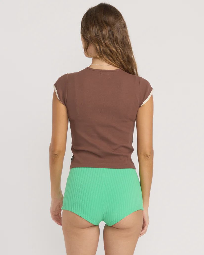 BILLABONG WOMENS JOSIE RINGER SS KNIT