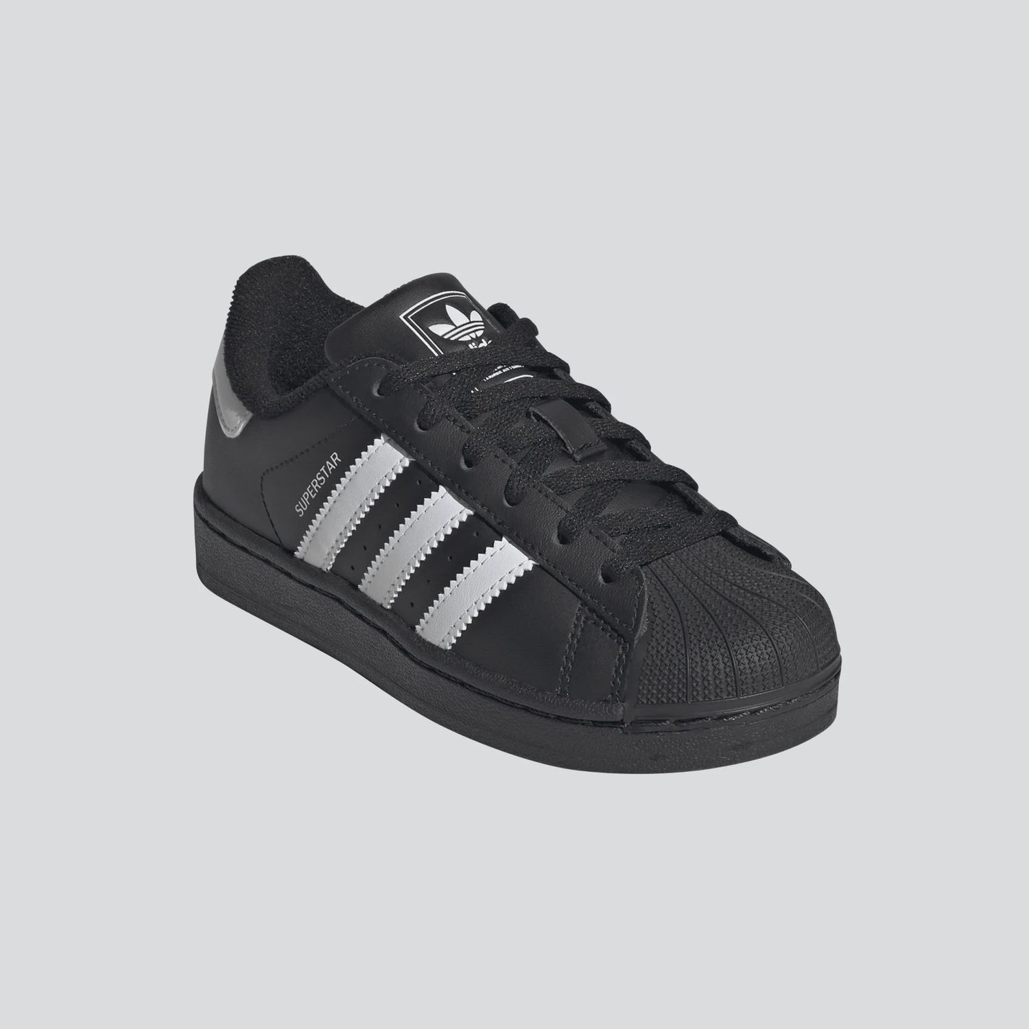 ADIDAS YOUTH SUPERSTAR II SHOE - BLACK / WHITE / BLACK