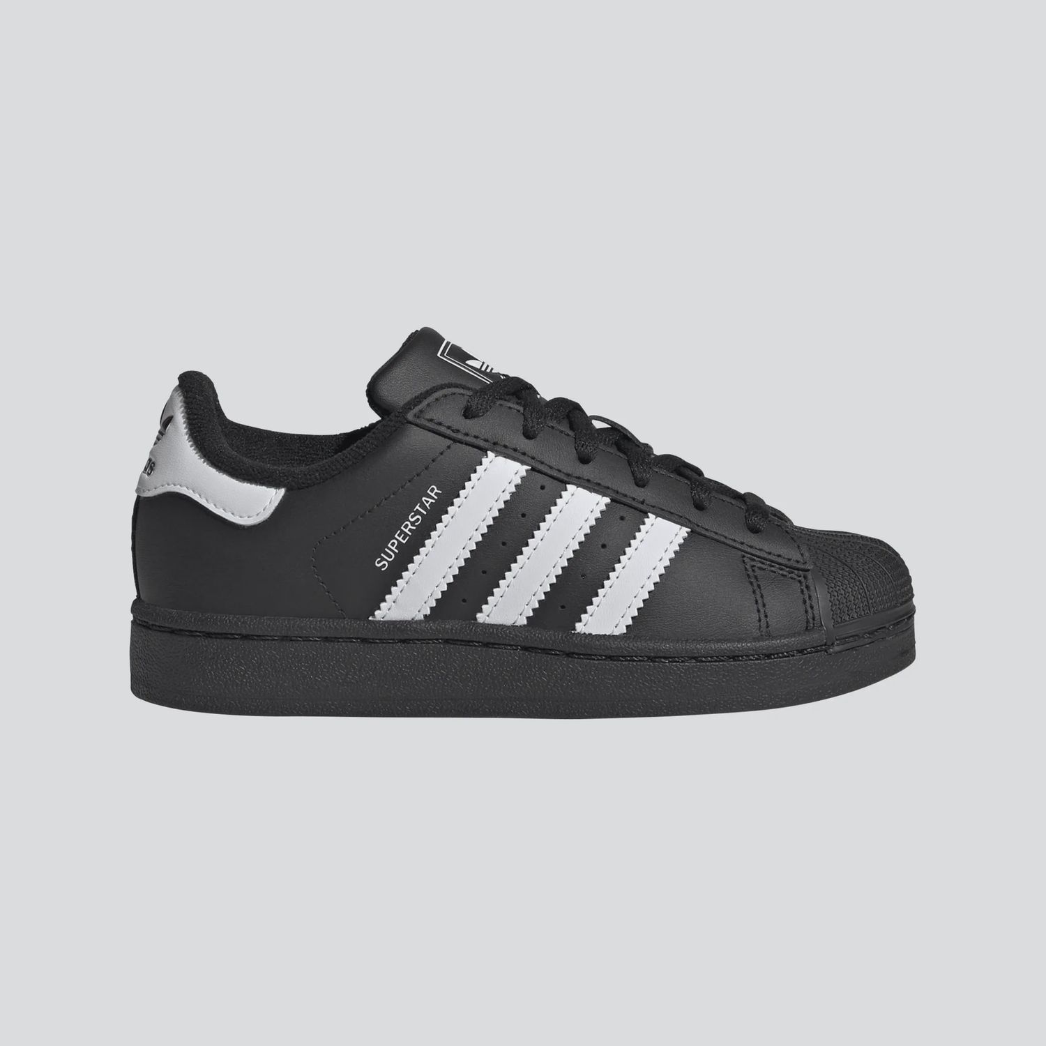 ADIDAS YOUTH SUPERSTAR II SHOE - BLACK / WHITE / BLACK