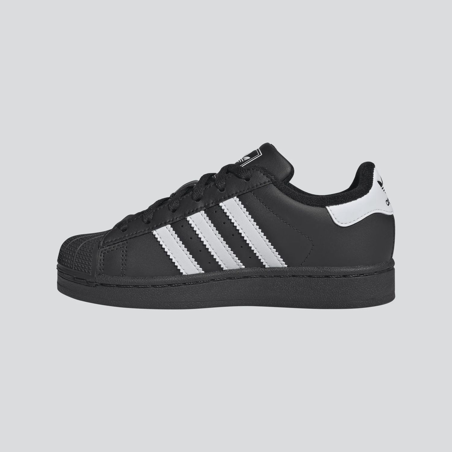 ADIDAS YOUTH SUPERSTAR II SHOE - BLACK / WHITE / BLACK