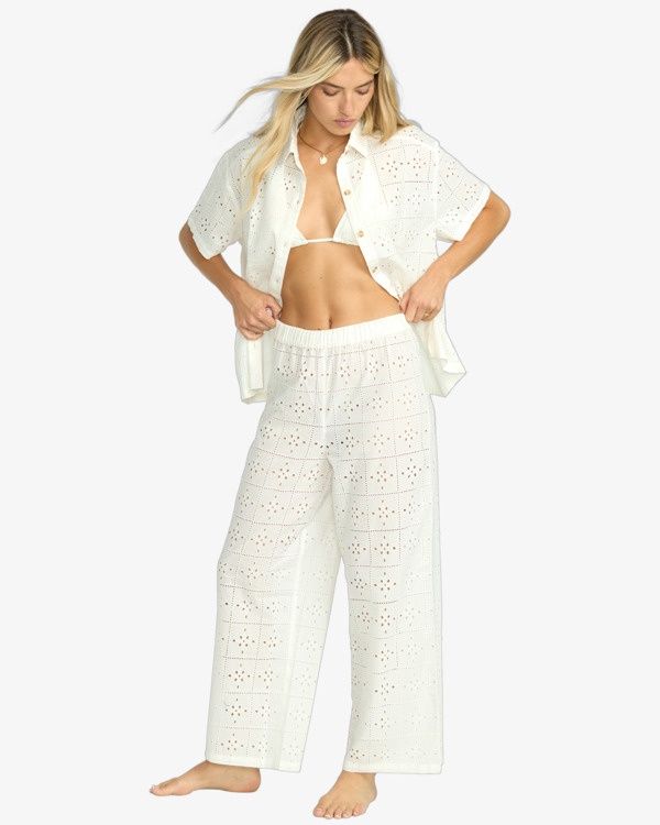 BILLABONG WOMENS EYELET CRUSH ELASTIC PANT